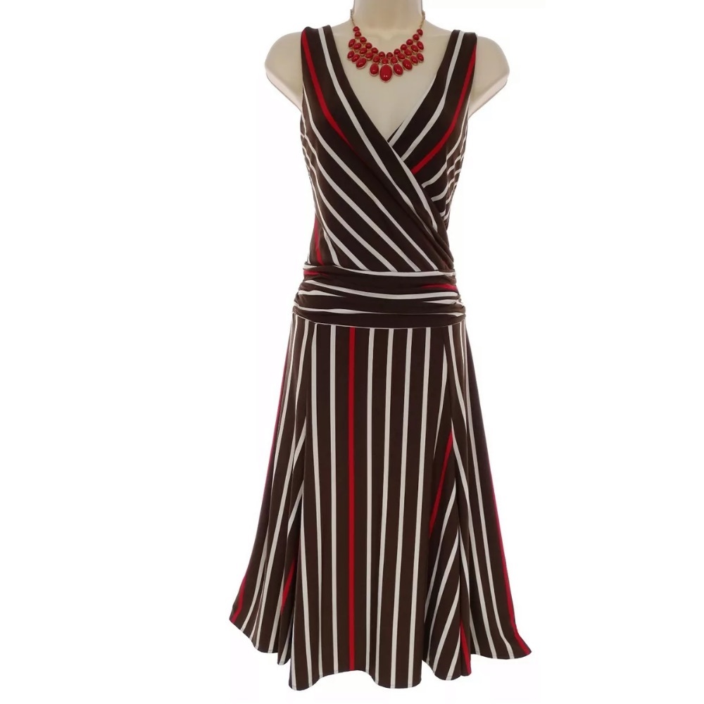 Size Large▪️SEXY BCBG MAXAZRIA STRIPED MIDI DRESS